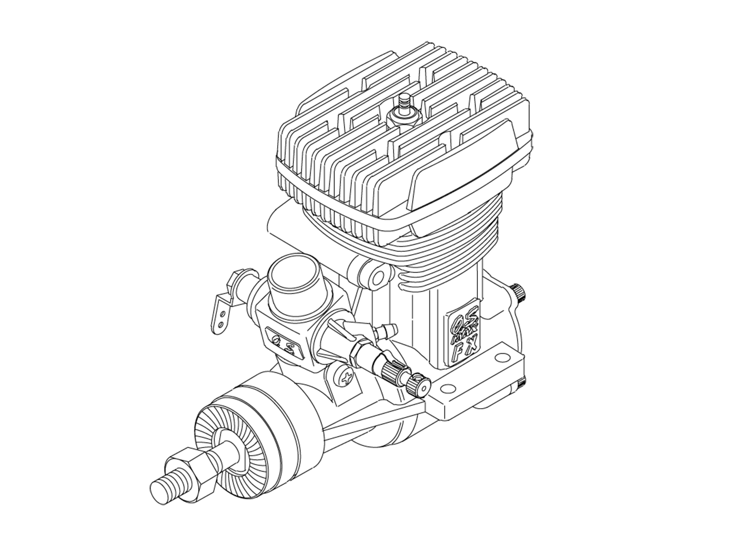 Outline drawing of the famous OS MAX 46FX-ring